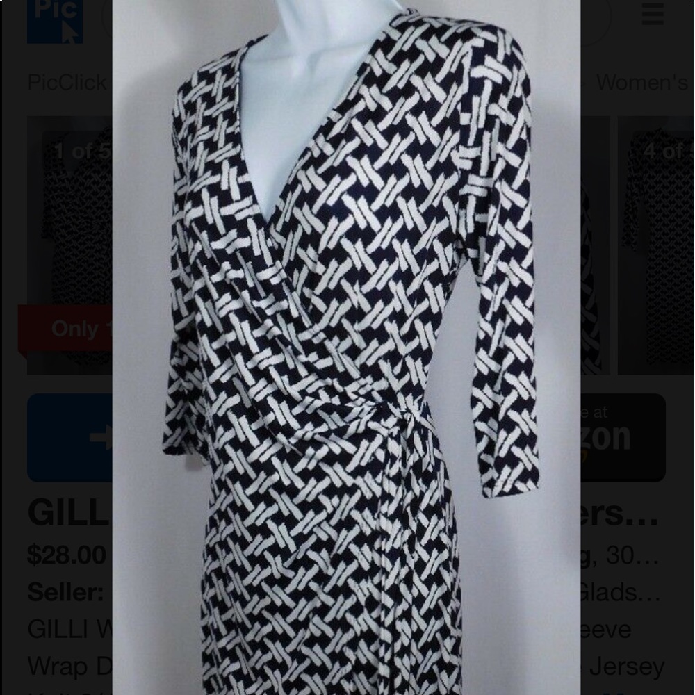 NWOT Gilli Faux Wrap Dress